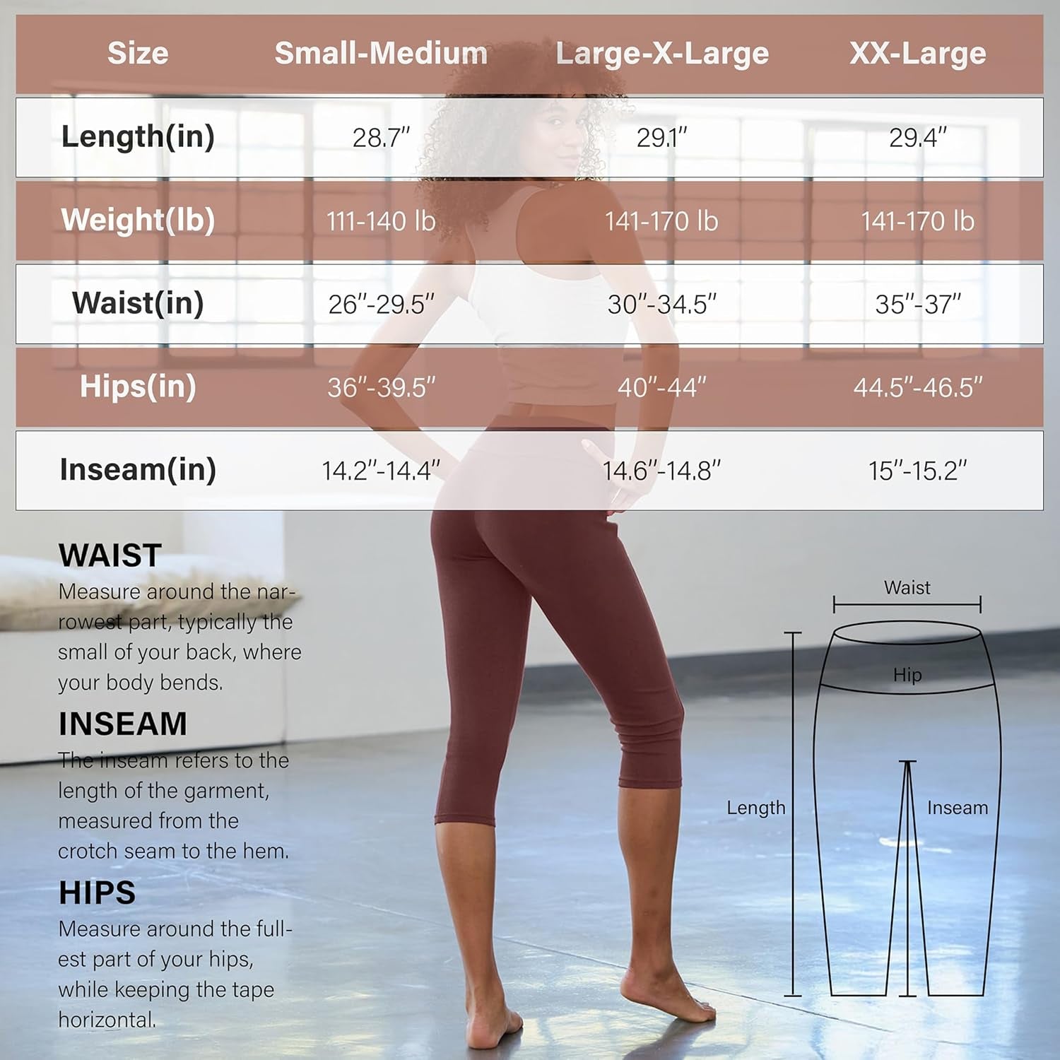 Women'S High Waisted Capri Buttery Soft Tummy Control No See through Workout Athletic Running Yoga Cycling