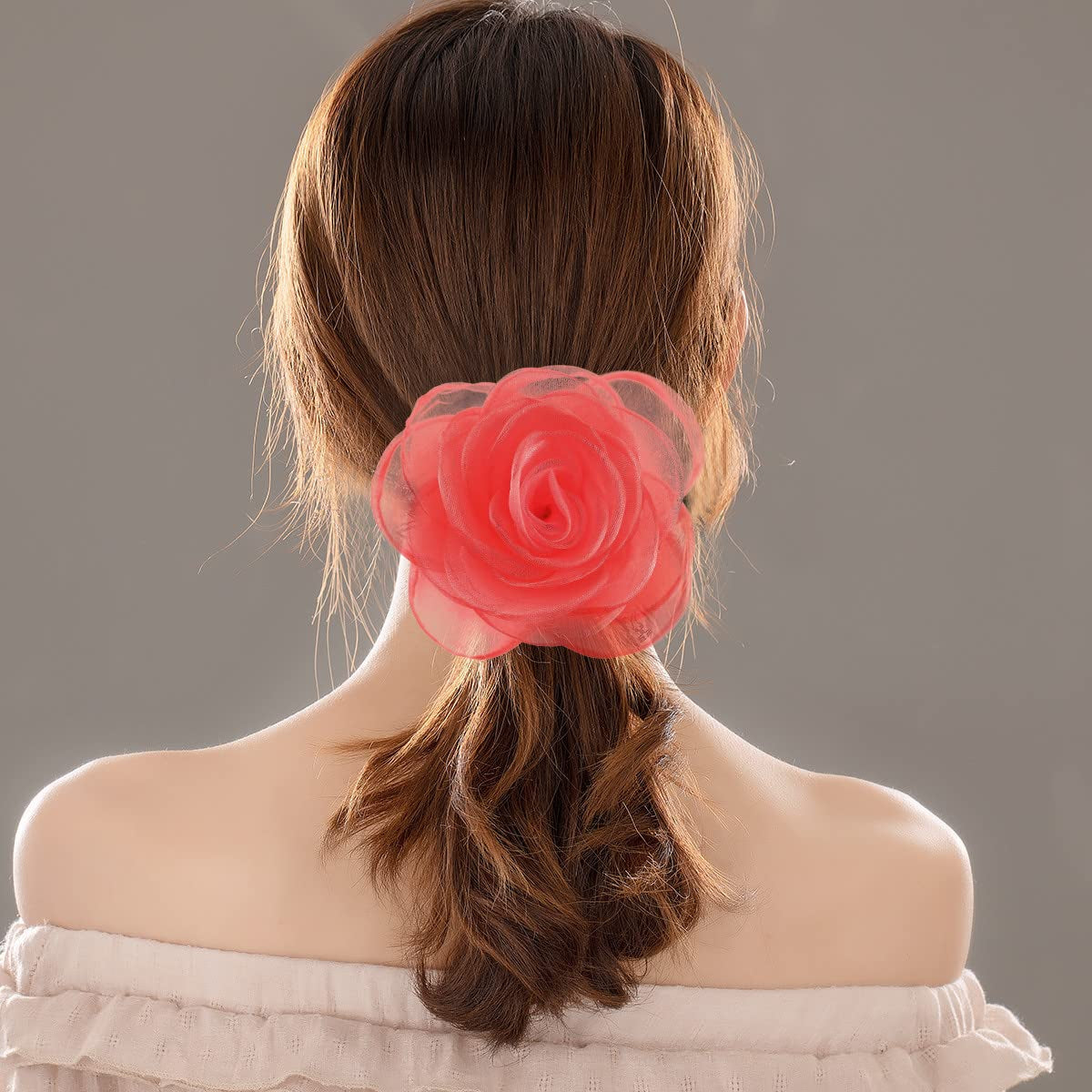 Light Orange Floral Pin for Hats and Accessories