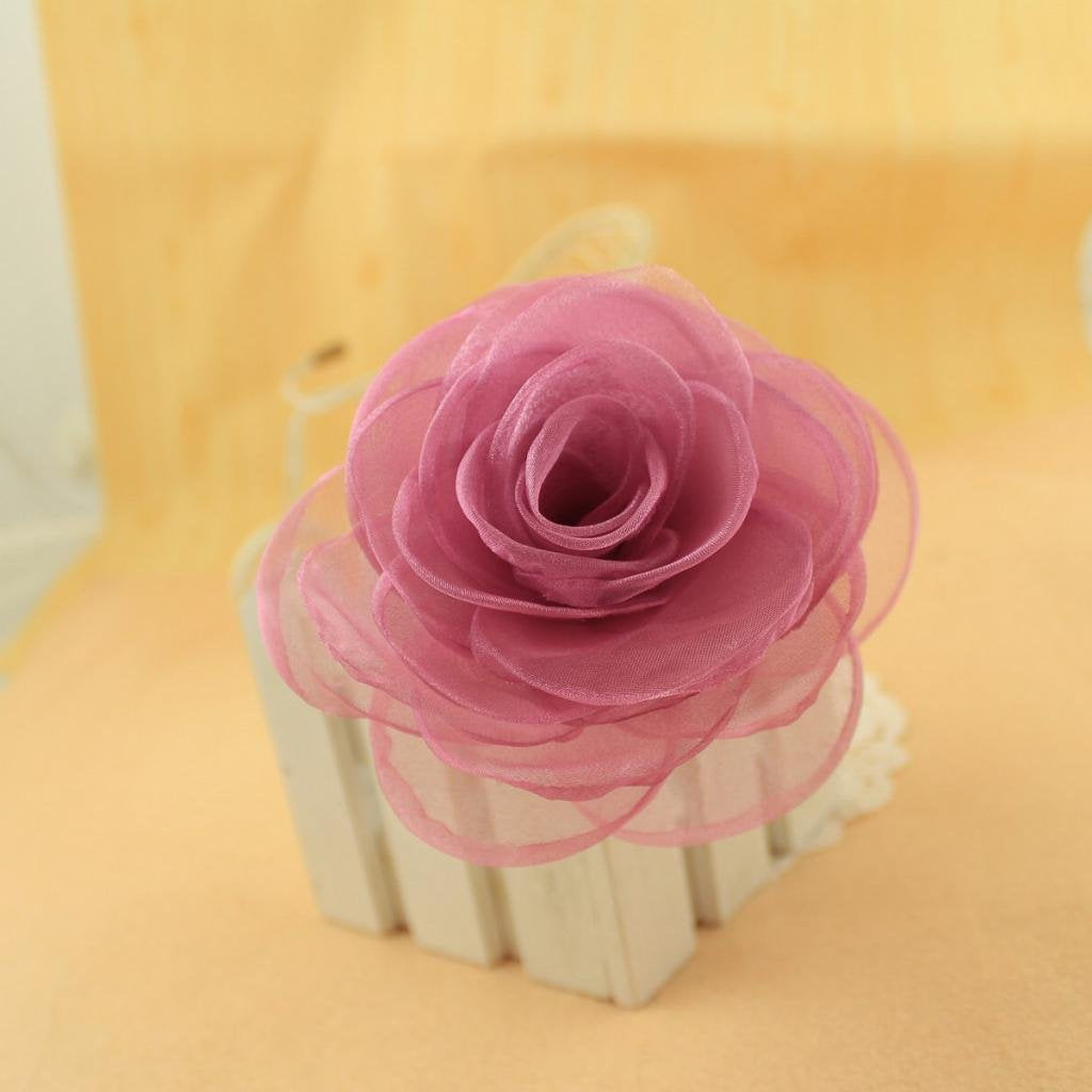 Women'S Lovely Flower Hair Clip, Rose Brooch Pin, Floral Hair Clips for Women, Hat Pins, Light Purple, Hair Accessory