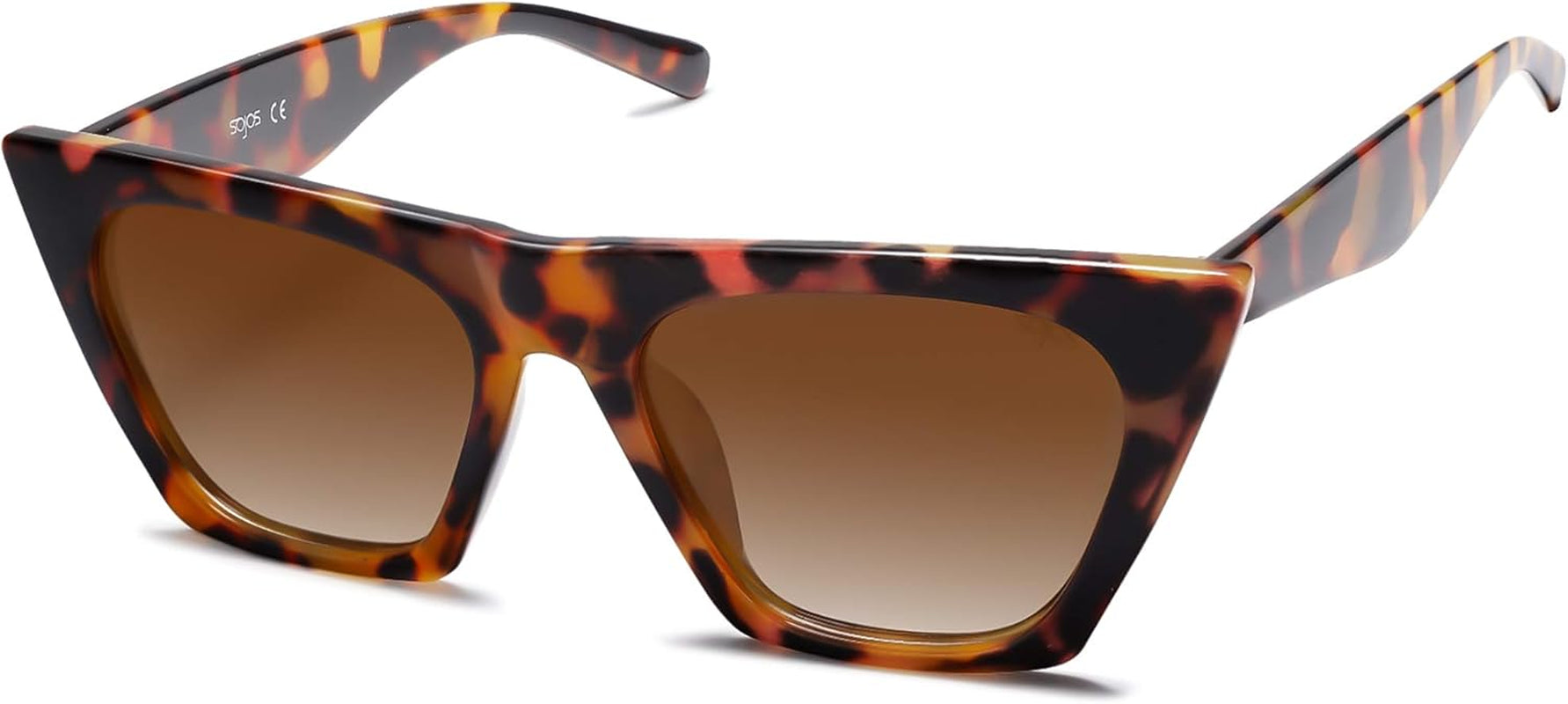 Trendy Oversized Square Cateye Polarized Sunglasses Womens Big Frame Shades SJ2115