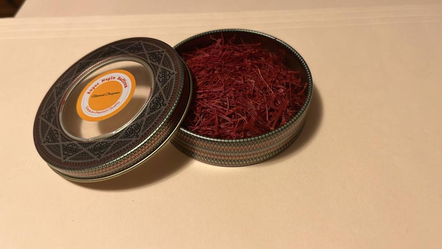 '- SAFFRON, (3 Grams/0.11 Ounce) Spanish Saffron, Super Negin Grade A+, Saffron Threads, Pure All Red Saffron Spice Use as Golden Milk, Paella, Risotto, Bomba Rice, Premium Saffron Tea
