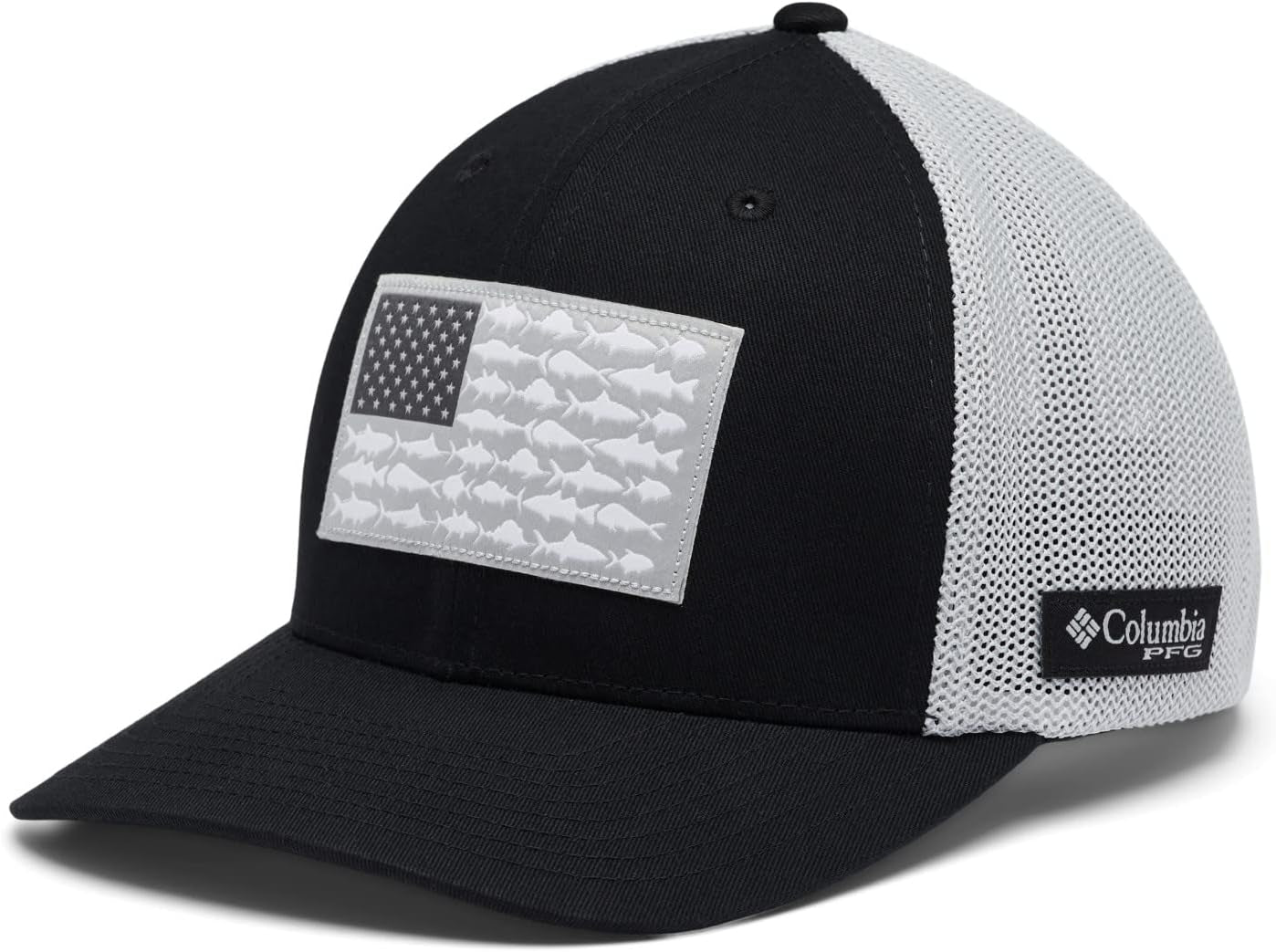 Unisex Adult PFG Fish Flag Mesh Ball Cap High Crown