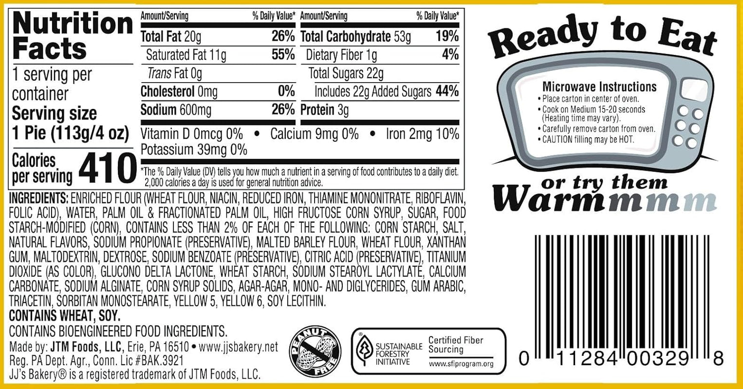Cream Pie Variety Pack Individually Wrapped on the Go Pastry Handheld Snack Pies (Pack of 6)