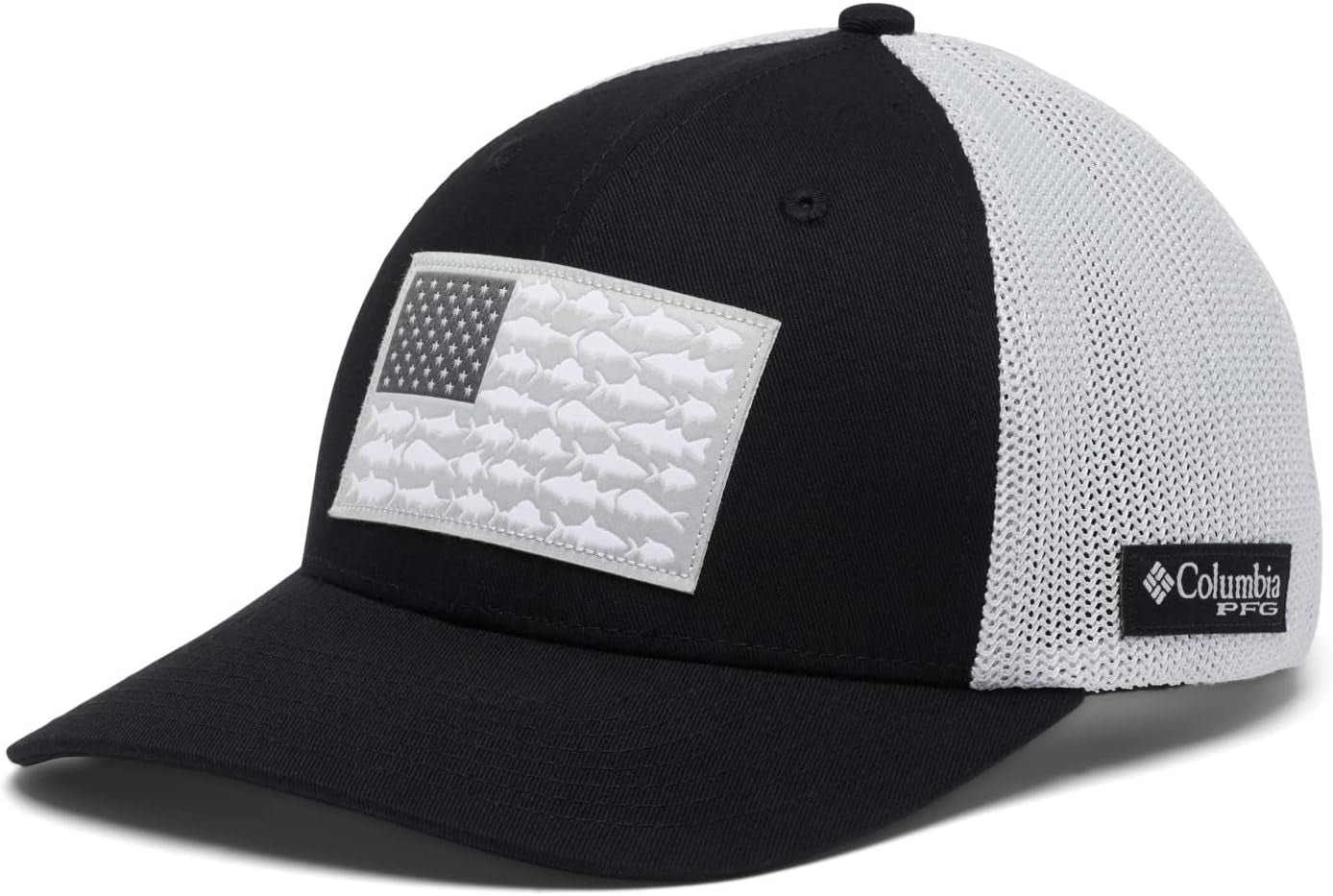 Unisex Adult PFG Fish Flag Mesh Ball Cap High Crown